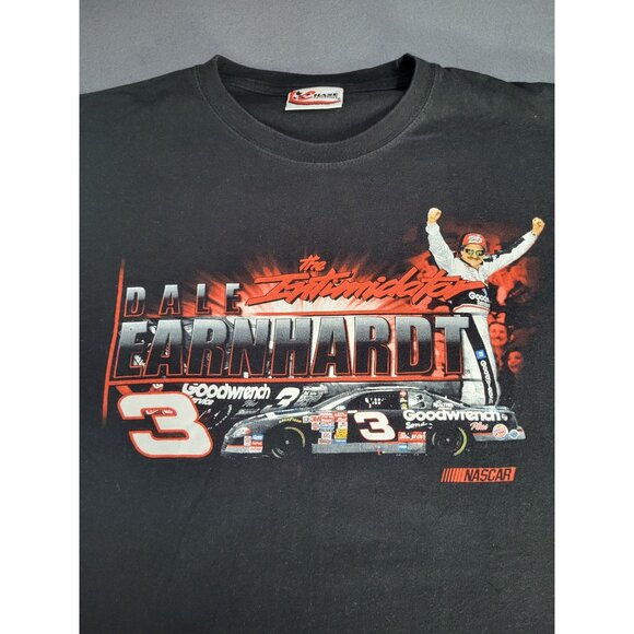 Chase Authentics Dale Earnhardt #3 INTIMIDATOR NASCAR Racing T Shirt Front Back - Picture 4 of 10